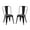 High Gloss Black, variant on Matte Black Industrial Metal Dining Chairs 18 Inch Seat Height Stackable, Set of 2