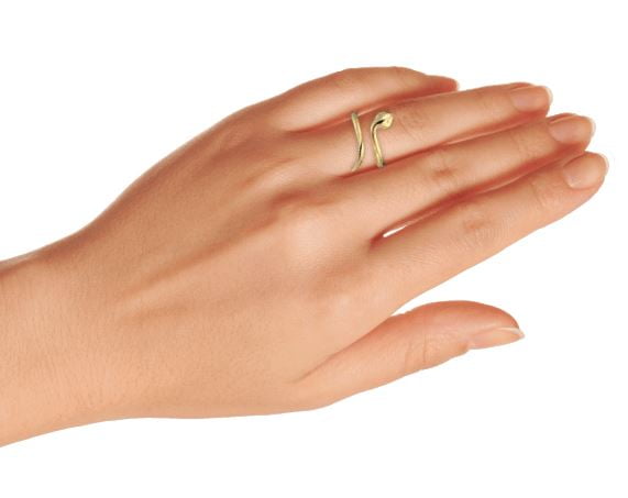 Minimalist Delicate Midi Knuckle Thin 1MM Band Stackable Bypass Wrap Snake Serpent Ring For Teen 14K Gold Plated .925 Sterling Silver Engravable