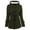 Green, variant on Women's Solid Color Long Sleeved Hooded Cow Horn Buttoned Jacket Jacket, Unique Design, Comfortable Fit, Ideal for Casual Outings and Seasonal Fashion,Black 2XL