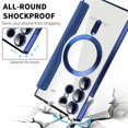 thumbnail image 6 of For Samsung Galaxy S24 Ultra 5G Wallet Cell Cover, RFID Blocking, PU Leather, With Flip Cover Multi-Card Slots Pocket, Ultra Thin Magneti Protective Cover,Dark blue,For Galaxy S24 Ultra 5G, 6 of 8