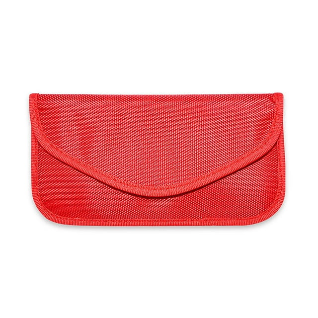 Mobile Signal Blocking Bag, Radiation Shielding Pouch, 6.5 Inch Size, Anti-Interference Design, For Pregnant Women, Office/Travel Use, EMF Protection, Demagnetization Safe Storage | Plastic, Red