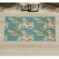 thumbnail image 1 of Floral Decorative Rug, Watercolor Shabby Form Nature Petals in Soft Tones Picture, Quality Carpet for Bedroom Dorm and Living Room, 6 Sizes, Mint Green, by Ambesonne, 1 of 1