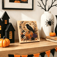 thumbnail image 3 of Fall Halloween Ghost Cat Pearl Art Kit, Premium Crystal Pearl Rhinestone Canvas Painting with Pumpkin Lantern, DIY Craft Gift for Halloween Party Decor,Style B, 3 of 8