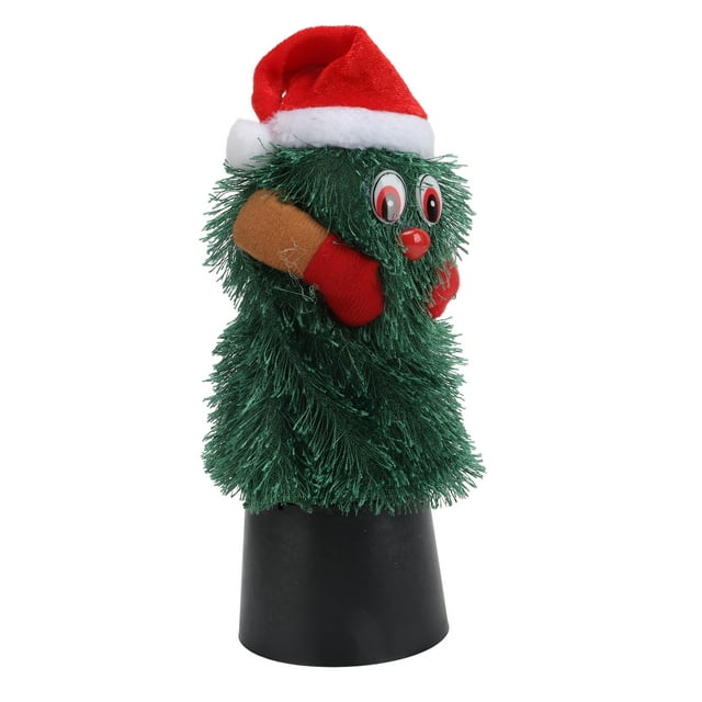 Tabletop Christmas Tree, PP Cotton Plant Shape 15cm High Musical Function Rotating Christmas Tree For New Year S,M