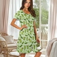 thumbnail image 2 of Yuyamidu Pickled Cucumber Button Down Nightgowns for Women Cozy Summer Sleepwear Knee-Length Ladies Nightdress Lounge Sleep Night Gown Breathable Cooling Summer Nightdress, 2 of 7