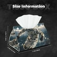 thumbnail image 4 of Kdxio Astronaut Soccer Field Print Tissue Box Cover,Modern PU Leather Rectangular Tissue Box Holder for Bathroom Living Room Bedroom Office Desk Car Home, 4 of 6