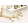thumbnail image 4 of Pearl and Crystal Drop Ankle Bracelet Accented In Silver or Gold, 4 of 7