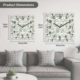 thumbnail image 5 of Sage Green Flower Wooden Wall Clock Silent Non Ticking, Vintage Farmhouse Boho Leaf Spring Square Wall Clocks Battery Operated, Decor Clock for Home Office, Living Room, Kitchen, 12 Inch, 5 of 9