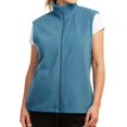 thumbnail image 4 of Women's Polar Fleece Zipper Vest Sleeveless Jacket, Steel Blue XL, 1 Pack, 4 of 8