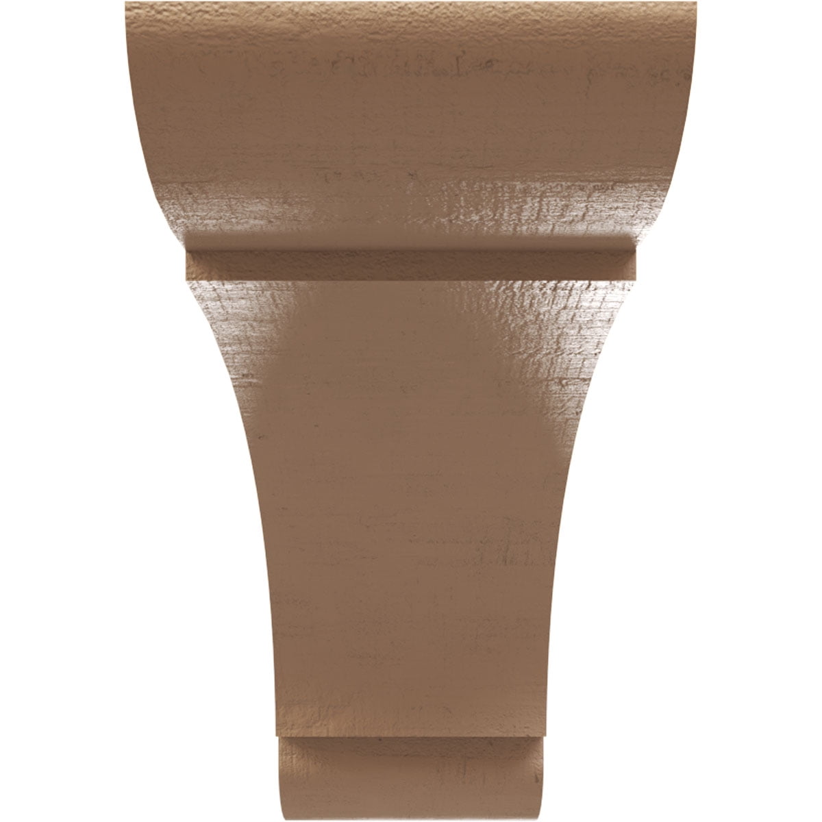 2"W x 12"D x 4"H Thin Olympic Rough Cedar Woodgrain TimberThane Corbel, Primed Tan