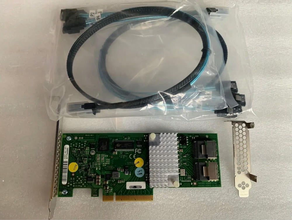 FOR 9211-8i IT mode D2607 SAS2008 SAS/SATA .HBA JBOD =9211-8I + 2pcs 8087 cables