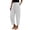 A3 White, variant on SAHFX Cropped Linen Pants for Women Balloon Pants Harem Slacks Solid Color Straight Leg Pants Palazzo Pants Resort Womens Slacks Elastic Waist Trousers with Pockets Boho Travel Pant Muslin Pants