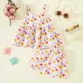 thumbnail image 4 of LUOGENLI Little Girl Outfits Size 9/10 Girls Toddler Summer Casual Sleeveless Prints Dress Dance Party Dresses Holiday Beach Clothes Girl Summer Outfits Size 8-10 Pink 6-12 Months, 4 of 4