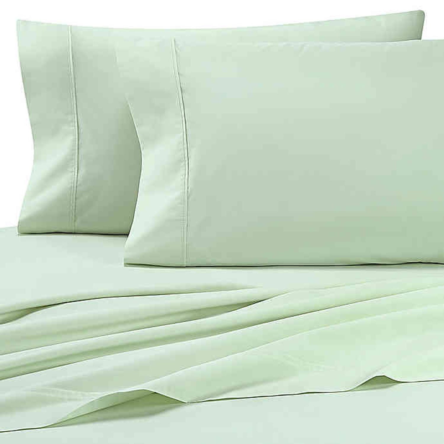 Heartland Homegrown 325 Tc Cotton Percale Queen Flat Sheet In Light Green Com Cotton Percale Queen Flat Sheet, Light Green Queen Size Sheets