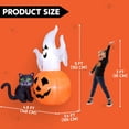 thumbnail image 5 of Joyfy 5ft Halloween Inflatable Ghost with Pumpkin and Cat,Lighted Halloween Blow Up Yard Decorations with Built-in LED Lights,Outdoor Indoor Yard Lawn Garden Party, 5 of 10