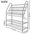 thumbnail image 2 of aboxoo Metal Kids Grey Bookshelf Large Freestanding for Children Room 32 in Toy Organizer Large Stable Bookcase Bookstore Library Book Unit Storage Kids Bed Living Room, 2 of 8