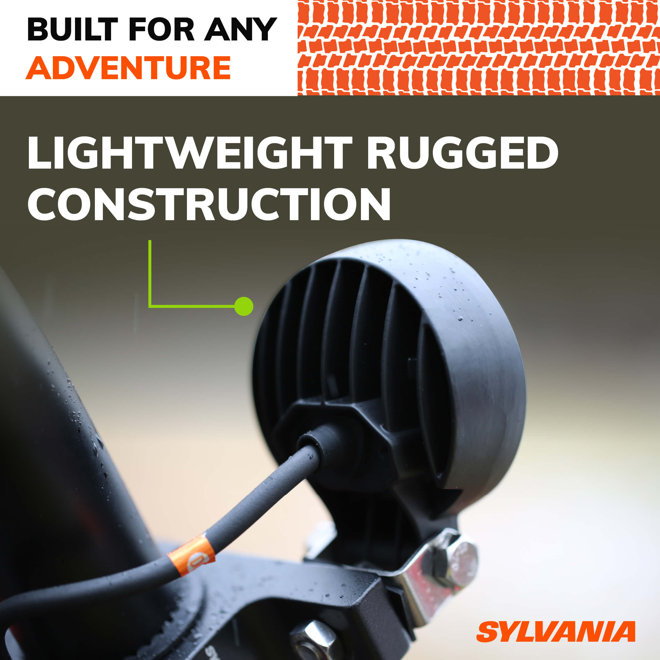 SYLVANIA Rugged 3 Inch Round LED Light Pods | Lifetime Limited Warranty | Flood Light 1400 Raw Lumens, Off Road Driving Work Light, Truck, Boat, Tractor, ATV, UTV, SUV, 4x4 (2 PC)