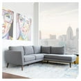 thumbnail image 3 of Beatrice Gray Microfiber Modern Living Room Right Facing Corner Sectional Sofa, 3 of 5
