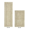 thumbnail image 2 of Better Trends Bathroom Rug 2 Piece Set 100% Cotton Soft Luxury Bath Rug Water Absorbent Reversible Machine Washable Runner Mat for Bathroom, Bathtub, Laundry Room 24”x40”|20”x60” Sand Lux Collection, 2 of 4