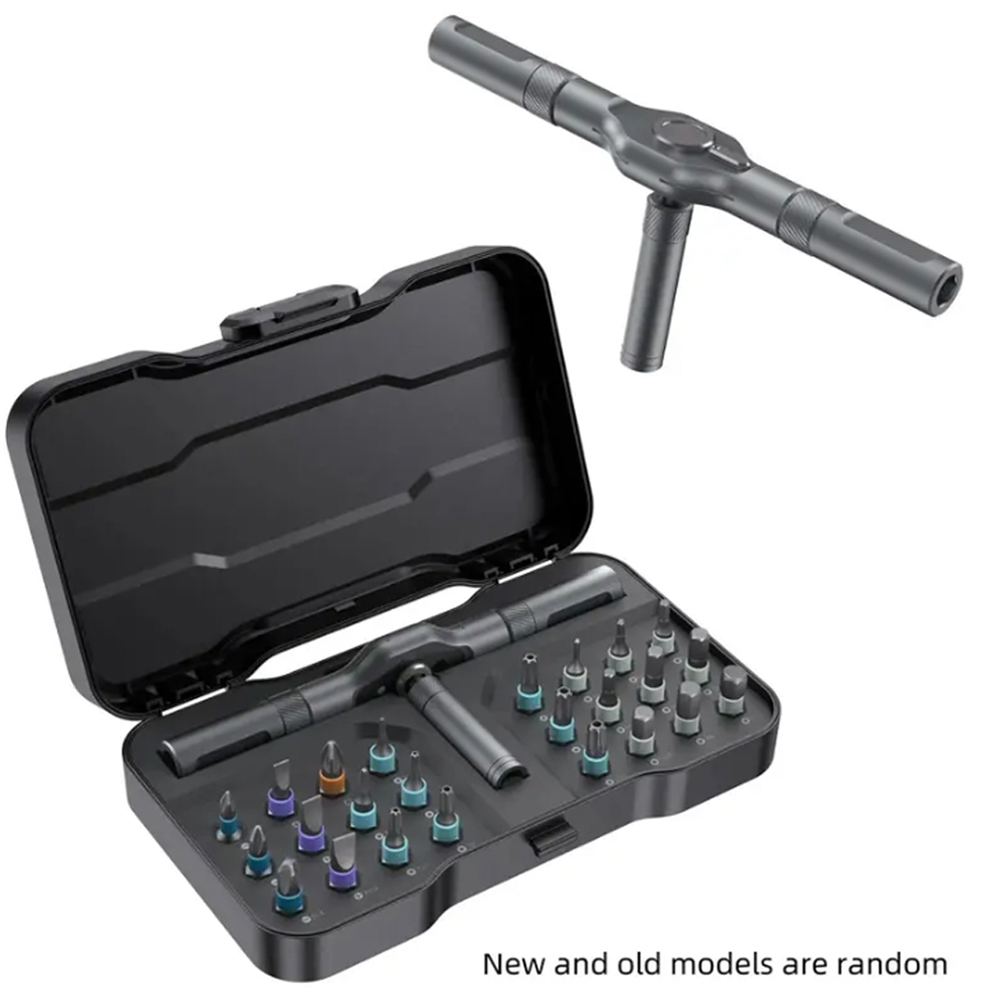 24-in-1 Screwdriver Set, Multi-Function Screwdriver Tool Set with Removable T-Ratchet Handle Home Repair Tool Kit Set, Mechanic's General Purpose Hand Tools.