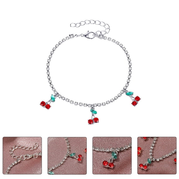 Soimiss Creative Fruit Ankle Jewelry Rhinestone 1Pcs