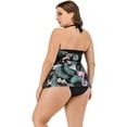 thumbnail image 3 of Maillot de Bain Tankini Grande Taille Tropical Flamant Rose, 3 of 7