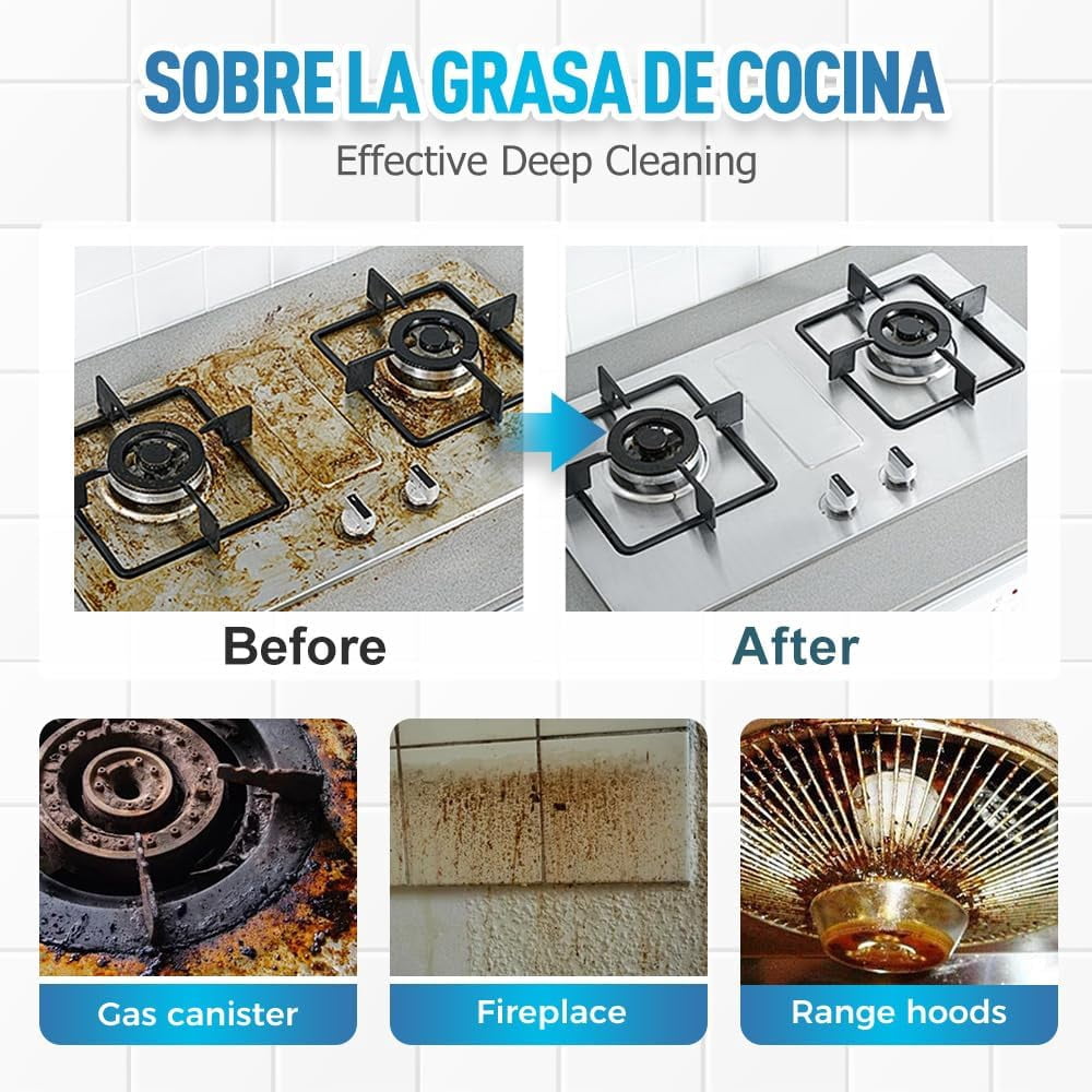 Spray Splash Cleaner, 2026 New Upgraded Multi-Purpose Splash Foam Spray for Kitchen Countertop and Oven Cleaning