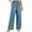 Blue, variant on Quinlirra Women's Pants Suit Women's Solid Color Drawstring Pocket Ruffled Casual Sports Pants