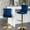 Blue, variant on 17.7 Inch Stable Base, American Style Design / Orange Barstools Set for Home Pub