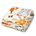 thumbnail image 2 of Kll Fleece Blanket Plush Throw Blanket Flower Fox,Soft Fuzzy Cozy Flannel Blanket For Couch Sofa Bed.(60"X50"), 2 of 9