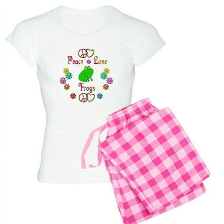 

CafePress - Peace Love Frogs - Women s Light Pajamas