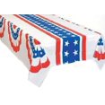 thumbnail image 1 of Fan Drape Plastic Tablecloth 54" X 108" Patriotic Print, 1 of 1