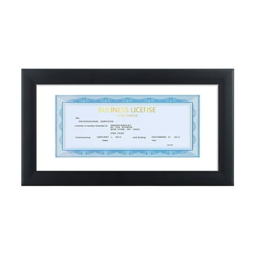 ELSKER&HOME 5x10 Business License Frame Black for 3.5x8 Standard Business License with mat