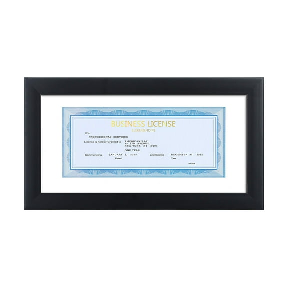 ELSKER&HOME 5x10 Business License Frame Black for 3.5x8 Standard Business License with mat