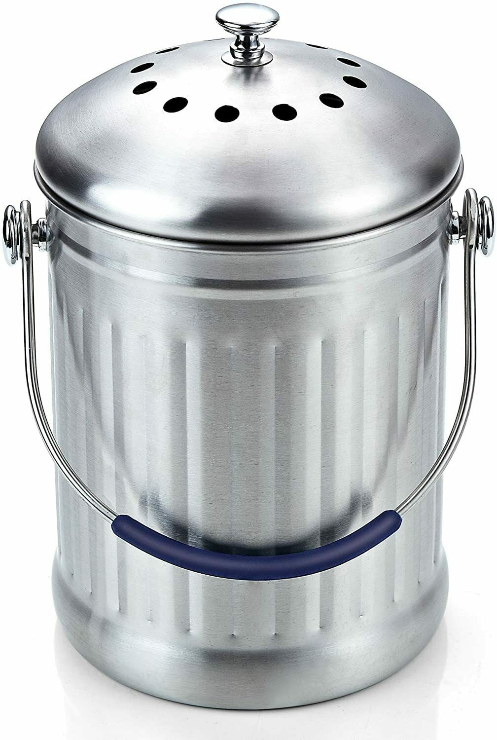 Cook N Home 1 Gallon Stainless Steel Kitchen Compost Bin with Charcoal Filter Home & Kitchen In