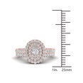 thumbnail image 4 of 1Ct TDW Diamond 14k Rose Gold Oval Shape Halo Bridal Set, 4 of 4