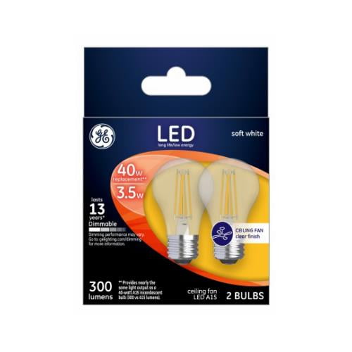 G E Lighting 23336 5W Clear Blunt Bulb 23 Piece 2 Pack