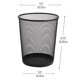thumbnail image 3 of Mind Reader Mesh Trash Can, Set of 3, Waste Paper Basket, Round, Office, Metal Mesh, 11.5 L x 11.5 W x 13.75 H, Black, 3 of 5