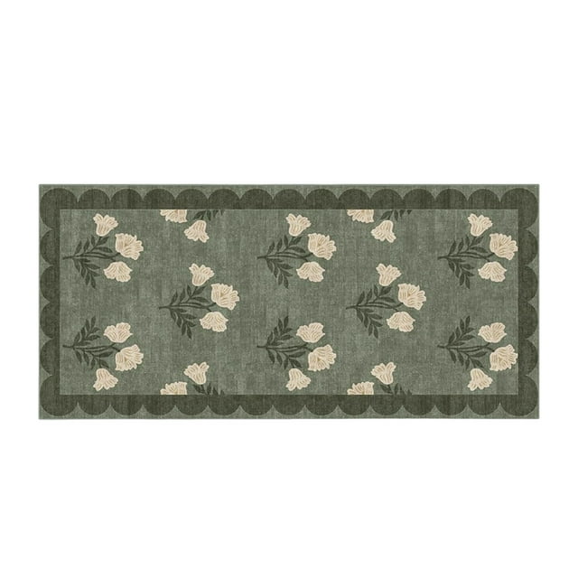 Hearth & Gear Bathroom Mat Is Washable Non Long Cute Colorful Green Modern Bathroom Carpet Absorbent Fine Fiber 10 Ft Blanket Floor Rug Throw for Bed Thin Rugs for Living Room Throw Blanket Pattern