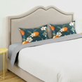 thumbnail image 3 of Yayeee Pillowcase Queen Size Set of 2 Satin Wrinkle Resistant Pillow Case, Floral Oranges, 3 of 7