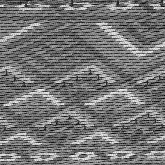 Ahgly Company Machine Washable Indoor Square Transitional Black Area Rugs, 5' Square