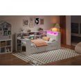 thumbnail image 6 of Platform Bed with Storage Shelves and Charging Station, Twin Size, 6 of 22