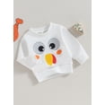 thumbnail image 3 of LMLYSoH Baby Sweatshirt, Long Sleeve Crew Neck Cartoon Turkey Print Hoodie Thanksgiving Clothes for Girls Boys, 3 of 9