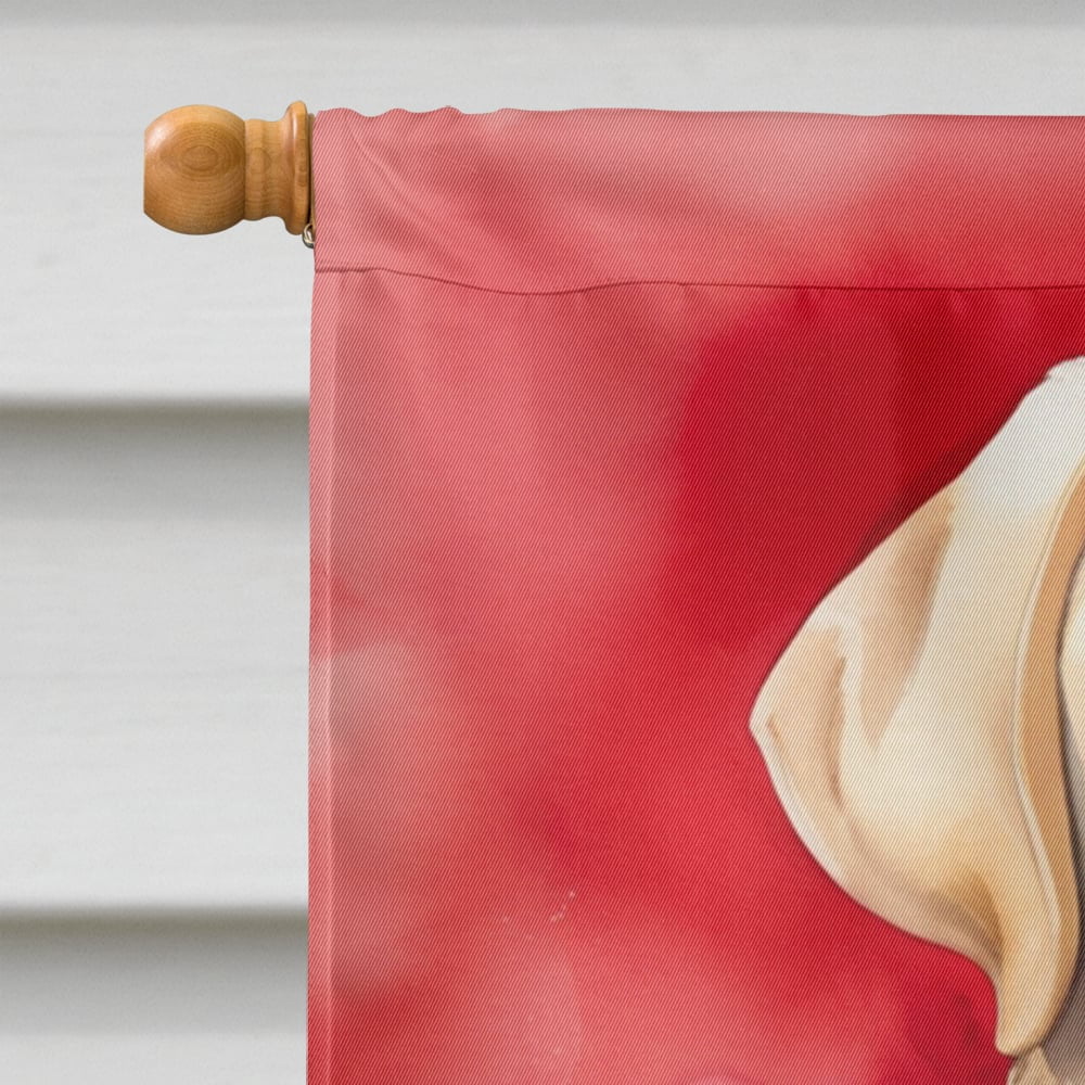 Yellow Labrador Retriever My Valentine House Flag 28 in x 40 in