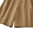 thumbnail image 5 of Mrat Yoga Half Short for Ladies Women's Summer Printed Five Points Large Size Cotton Linen Pants Casual Pants Shorts Women Plus Size Half Short S-127 Khaki XL, 5 of 8