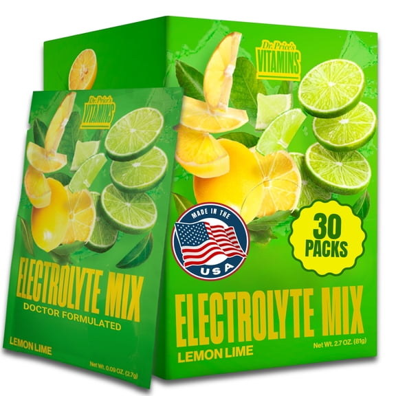 Dr. Price’s Electrolyte Mix – Lemon Lime Flavor, 30 Packets | Sugar-Free Hydration Powder with Trace Minerals