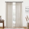 thumbnail image 1 of Cortinas de suelo a techo XTMYI, mezcla de lino y algodón, 2,4 m, color gris, 1 of 8