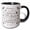 Black/White, variant on 3drose, Words of Strength and Energy Positive Grey Text on White Background, 11oz Mug