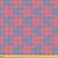 thumbnail image 2 of Ambesonne Retro Fabric by the Yard Upholstery, Bicolored Modern Star Pattern, 5 Yards, Pastel Pink Ceil Blue, 2 of 5