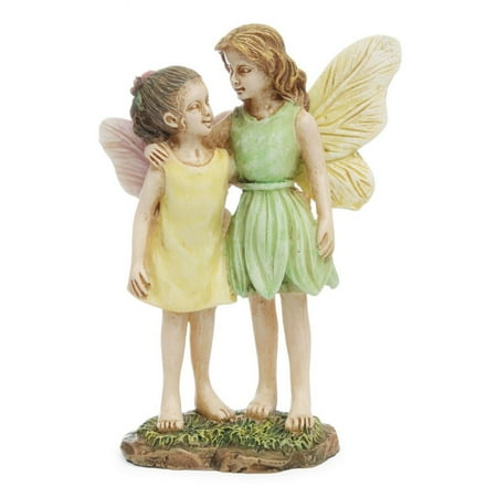 Hanging Fairy Figurine - 2 Sisters Mini Figurine Fairy Girls Garden Dollhouse Decor Accessory